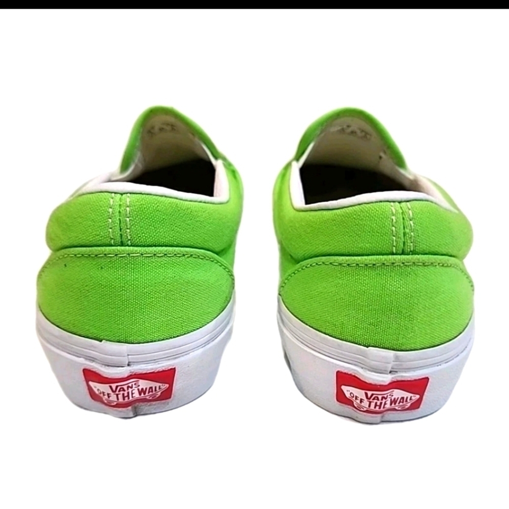 Vans Classic Slip On Canvas Sneakers Shoes Gecko Neon GreenSize 5 Men, 6.5 Women - Picture 3 of 9